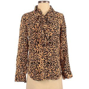 NWT!! J.Crew New Collection Silk Blouse In Leopard Print